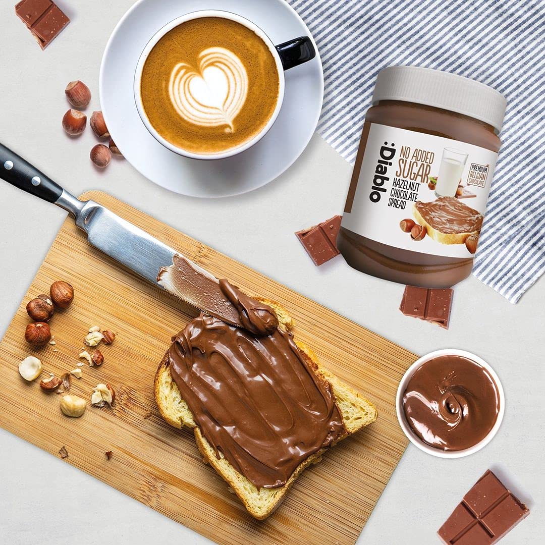 The Foods BREAKFAST Diablo No Added Sugar Hazelnut & Chocolate Spread With Sweetener 350gm