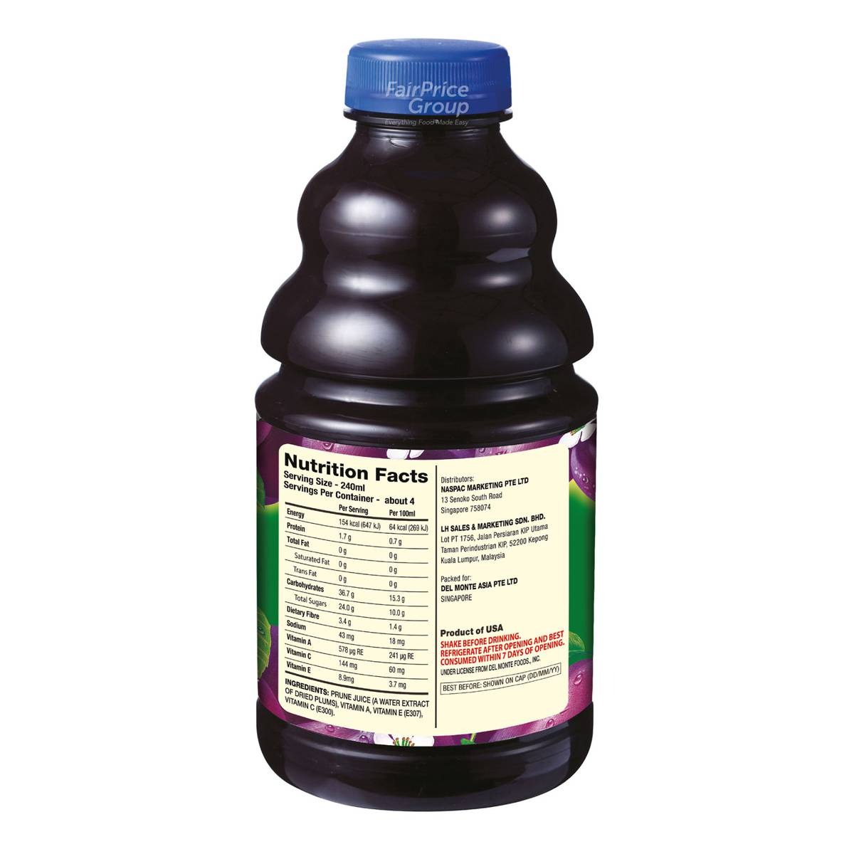 Del Monte Prune Juice Vitamin C Del Monte US Premium Prune Juice