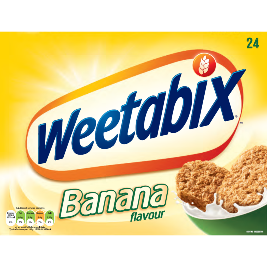 The Foods OATS & MUESLI Weetabix Banana Flavour Cereal 24 Pack 540g