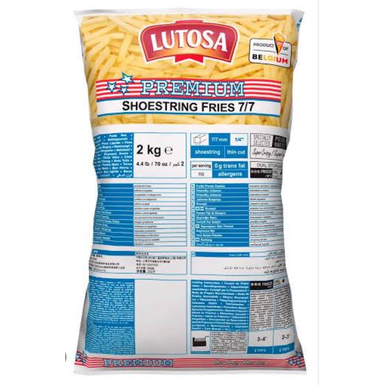 The Foods FROZEN FOODS Lutosa French fries 2kg