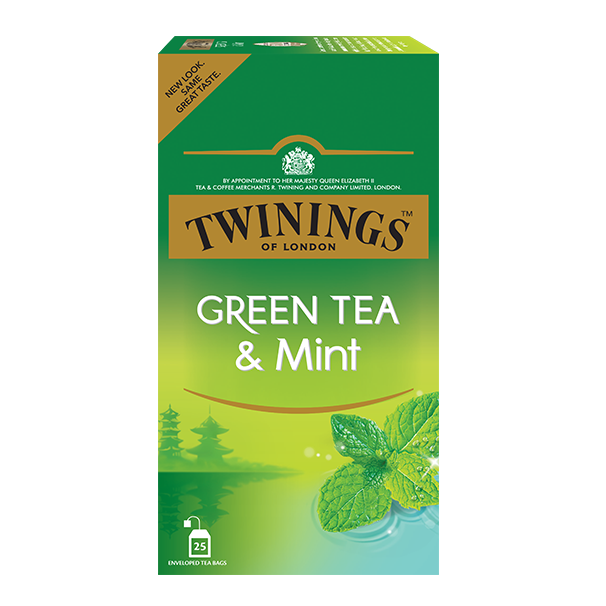 Drinks & Beverages Teas & Coffees TWININGS Green Tea & Mint 25 Bags