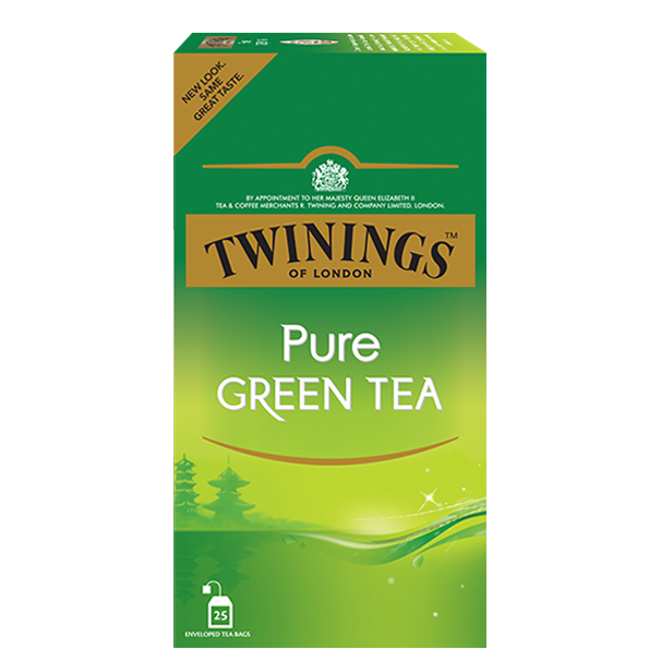 Drinks & Beverages Teas & Coffees TWININGS Pure Green Tea 25 Bags